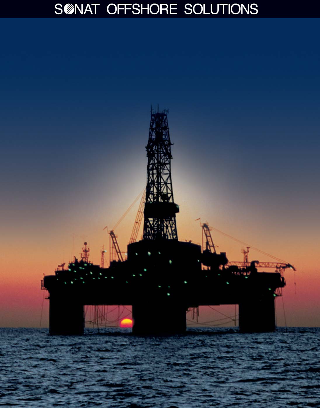 Sonat / Transocean: Cover Offshore Platform at Dusk